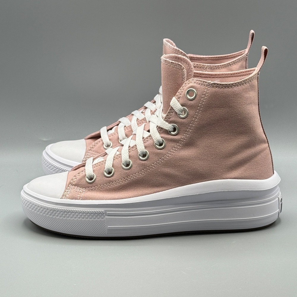 Converse Women's 6.5 Sneakers Platform Pink Streetwear CTAS Move Hi‎ A06332C - Picture 2 of 9